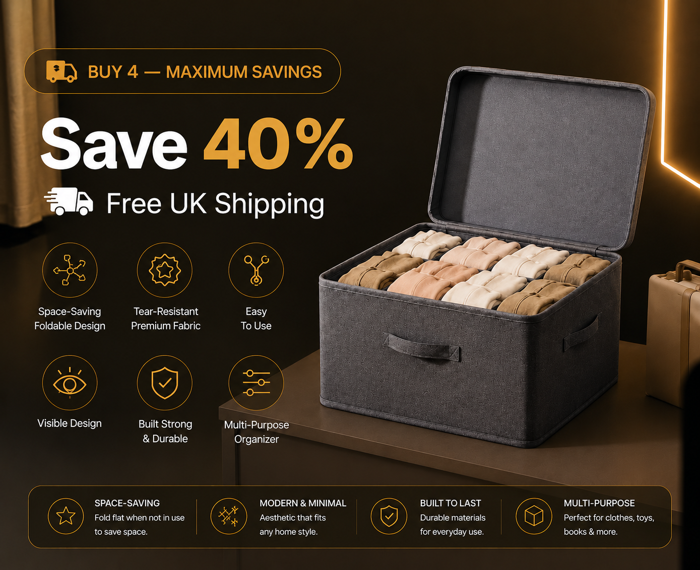 Premium Foldable Storage Organiser
