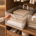 1 Pc Transparent PVC Solid Steel Frame Storage Box,waterproof,underwear Storage Basket,suitable for Home and Dormitory Use