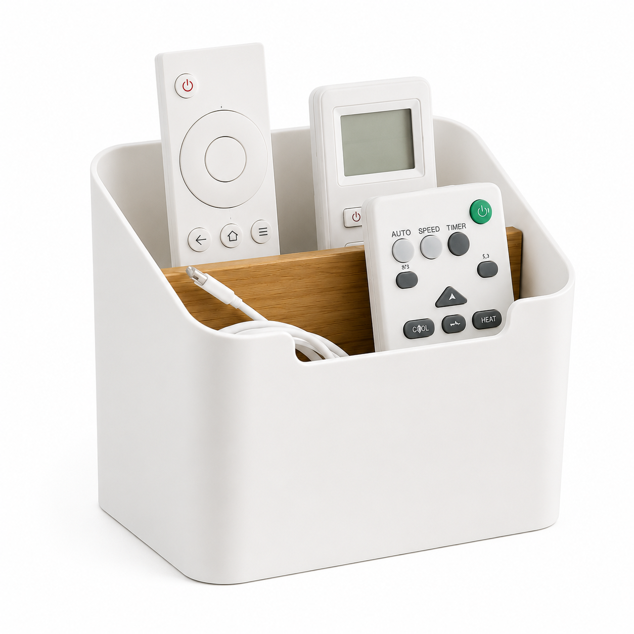 Plastic Desktop Storage Box for Remote Controls Tissues Cosmetics Office Supplies Living Room Organization