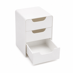 3-Tier Plastic Cosmetic Storage Box Organizer with Drawers Multifunctional Countertop Storage for Jewelry Office Supplies