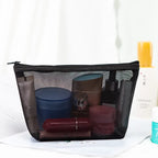 1Pcs Female Make Up Pouch Portable Small Large Toiletry Beauty Case Women Mesh Cosmetic Bag Travel Storage Makeup Bag Organizer