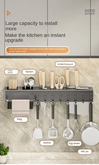 Tool-free kitchen shelf, kitchen accessories, multifunctional wall-mounted chopstick tube, storage for knives and tools