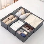 3PC Fabric Underwear Storage Box Drawer Organizers for Closet Organization and Storage of Socks Underwear Ties and More