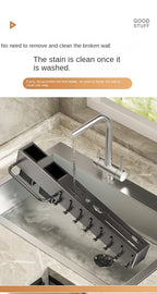 Tool-free kitchen shelf, kitchen accessories, multifunctional wall-mounted chopstick tube, storage for knives and tools