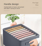 Thickened Pants Storage Box Foldable 9/7/6 Grids Organizer for Jeans Sweatshirt Shirt Wardrobe Organizers of Cabinets and Drawer