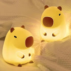 Cute Pet Capybara Night Light Cartoon Silicone Creative Bedside Sleep Night Lamp For Room Decor Birthday gift clearance sale