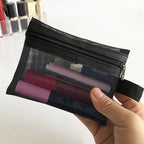 1Pcs Female Make Up Pouch Portable Small Large Toiletry Beauty Case Women Mesh Cosmetic Bag Travel Storage Makeup Bag Organizer