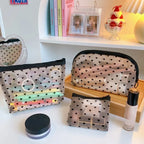 1Pcs Female Make Up Pouch Portable Small Large Toiletry Beauty Case Women Mesh Cosmetic Bag Travel Storage Makeup Bag Organizer