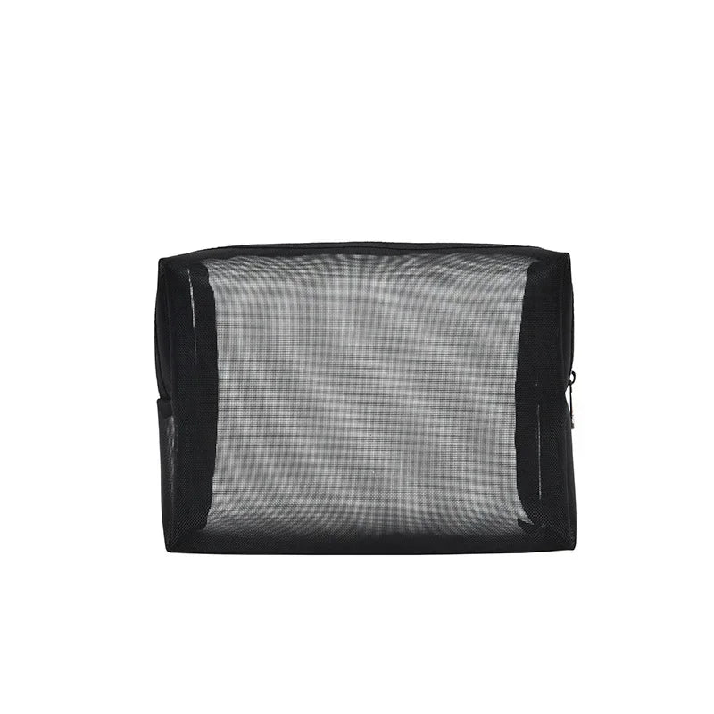 1Pcs Female Make Up Pouch Portable Small Large Toiletry Beauty Case Women Mesh Cosmetic Bag Travel Storage Makeup Bag Organizer