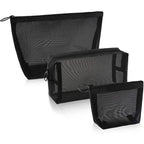1Pcs Female Make Up Pouch Portable Small Large Toiletry Beauty Case Women Mesh Cosmetic Bag Travel Storage Makeup Bag Organizer