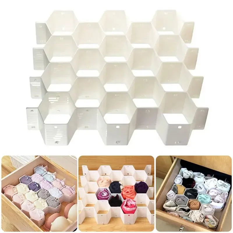 Honeycomb Drawer Dividers, Customized Underwear and Sock Organization, 18