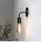 Nordic Modern Wall Lamp Iron Black E27 Indoor Lighting Bedside Bedroom Bathroom Lamp Sconce Wall Light Fixture Industrial Decor