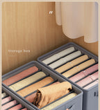 Thickened Pants Storage Box Foldable 9/7/6 Grids Organizer for Jeans Sweatshirt Shirt Wardrobe Organizers of Cabinets and Drawer