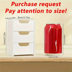 3-Tier Plastic Cosmetic Storage Box Organizer with Drawers Multifunctional Countertop Storage for Jewelry Office Supplies