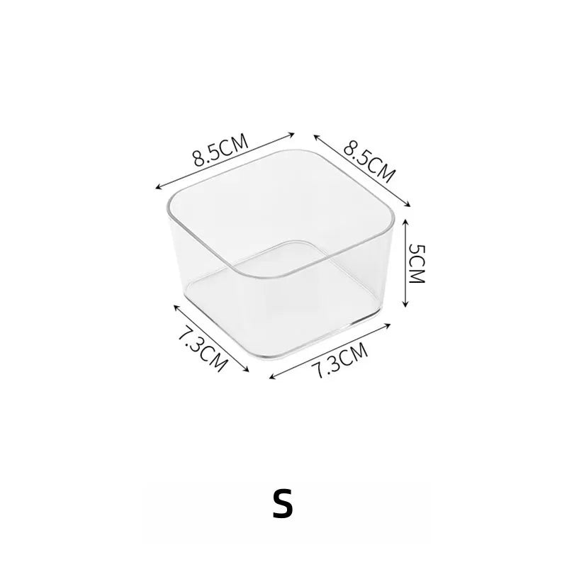 4-Piece Clear Drawer Organiser Set