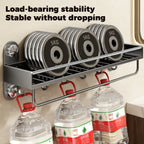 No Drill Bathroom Rack Bathroom Shelf Toilet Stainless Steel and Carbon Steel Hanging Rack Bathroom Organizer Hang On The Wall