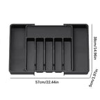 Expandable Cutlery Drawer Organizer, Adjustable Kitchen Utensil Tray Set, Compartment Flatware Storage Divider