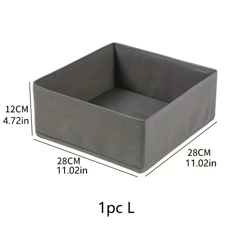 3PC Fabric Underwear Storage Box Drawer Organizers for Closet Organization and Storage of Socks Underwear Ties and More