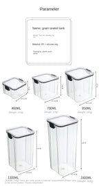 Sealed Jars Kitchen Grain Storage Organizer Large Tank Plastic Moisture-proof Storage Box Household Seasoning Jars Set