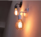 Nordic Modern Wall Lamp Iron Black E27 Indoor Lighting Bedside Bedroom Bathroom Lamp Sconce Wall Light Fixture Industrial Decor