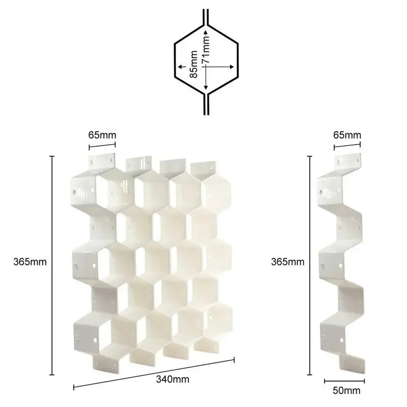 Honeycomb Drawer Dividers, Customized Underwear and Sock Organization, 18