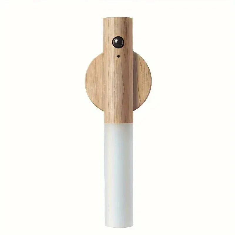 Rechargeable Wall Sconces Magnetic Wall LightsNight Light Motion Sensor Night Lights Wooden Wall Lighting for Bedroom Stair