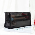1Pcs Female Make Up Pouch Portable Small Large Toiletry Beauty Case Women Mesh Cosmetic Bag Travel Storage Makeup Bag Organizer