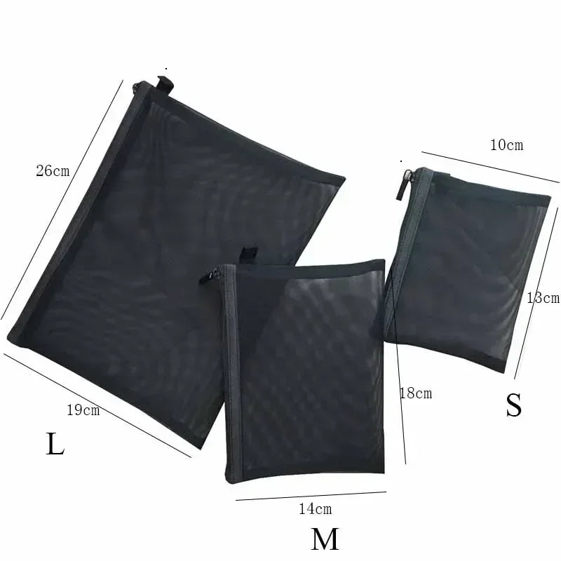 1Pcs Female Make Up Pouch Portable Small Large Toiletry Beauty Case Women Mesh Cosmetic Bag Travel Storage Makeup Bag Organizer