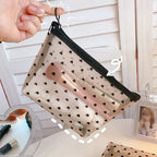 1Pcs Female Make Up Pouch Portable Small Large Toiletry Beauty Case Women Mesh Cosmetic Bag Travel Storage Makeup Bag Organizer