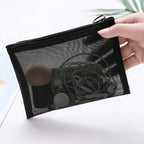 1Pcs Female Make Up Pouch Portable Small Large Toiletry Beauty Case Women Mesh Cosmetic Bag Travel Storage Makeup Bag Organizer