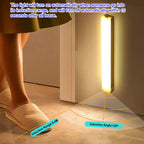 Wireless USB Rechargeable Motion Sensor LED Bar Light Induction Night Light Portable Cordless Magnetic Cabinet Lamp for Kitchen