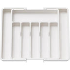Expandable Cutlery Drawer Organizer, Adjustable Kitchen Utensil Tray Set, Compartment Flatware Storage Divider