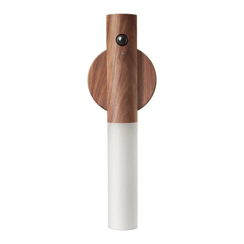 Rechargeable Wall Sconces Magnetic Wall LightsNight Light Motion Sensor Night Lights Wooden Wall Lighting for Bedroom Stair