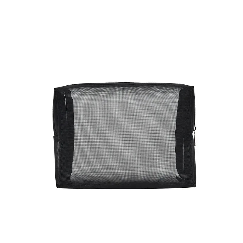 1Pcs Female Make Up Pouch Portable Small Large Toiletry Beauty Case Women Mesh Cosmetic Bag Travel Storage Makeup Bag Organizer