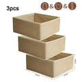 3PC Fabric Underwear Storage Box Drawer Organizers for Closet Organization and Storage of Socks Underwear Ties and More
