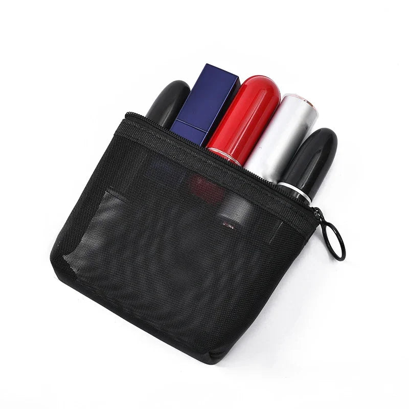 1Pcs Female Make Up Pouch Portable Small Large Toiletry Beauty Case Women Mesh Cosmetic Bag Travel Storage Makeup Bag Organizer