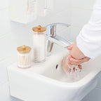 3-Piece Cotton Swab Holder Set, Bathroom Dispenser, Cotton Ball Storage Box, Cotton Swabs, Cotton Pads, and Dental Flossers