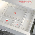 4-Piece Clear Drawer Organiser Set