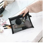 1Pcs Female Make Up Pouch Portable Small Large Toiletry Beauty Case Women Mesh Cosmetic Bag Travel Storage Makeup Bag Organizer