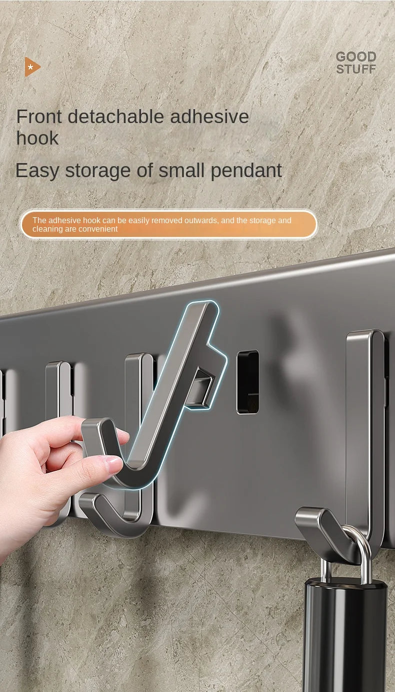 Tool-free kitchen shelf, kitchen accessories, multifunctional wall-mounted chopstick tube, storage for knives and tools