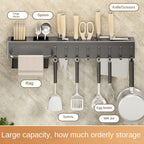 Tool-free kitchen shelf, kitchen accessories, multifunctional wall-mounted chopstick tube, storage for knives and tools