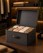 Premium Foldable Storage Organiser in a modern walk-in closet