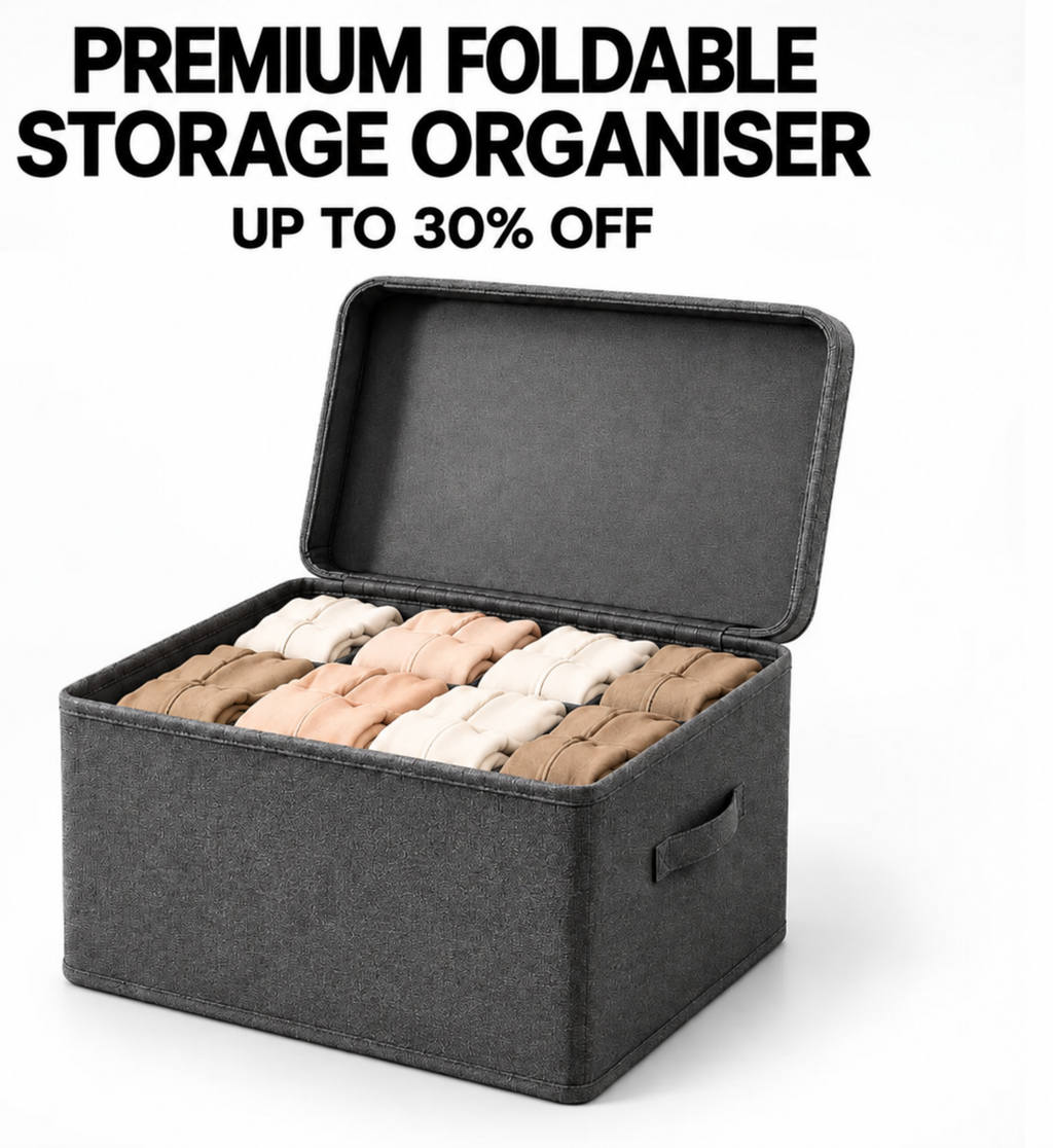 Premium Foldable Storage Organiser SMALL without front handle